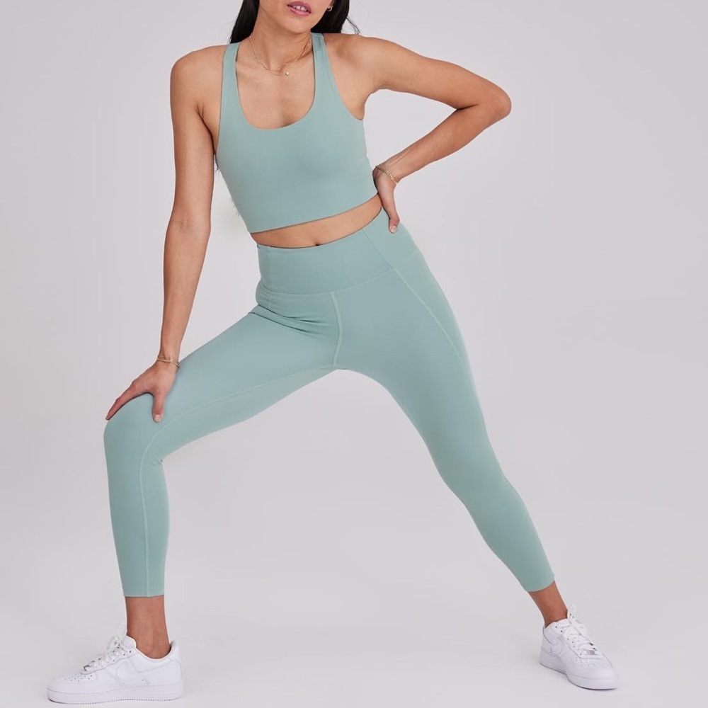 Girlfriend Collective Compressive High Rise Leggings Pond Med